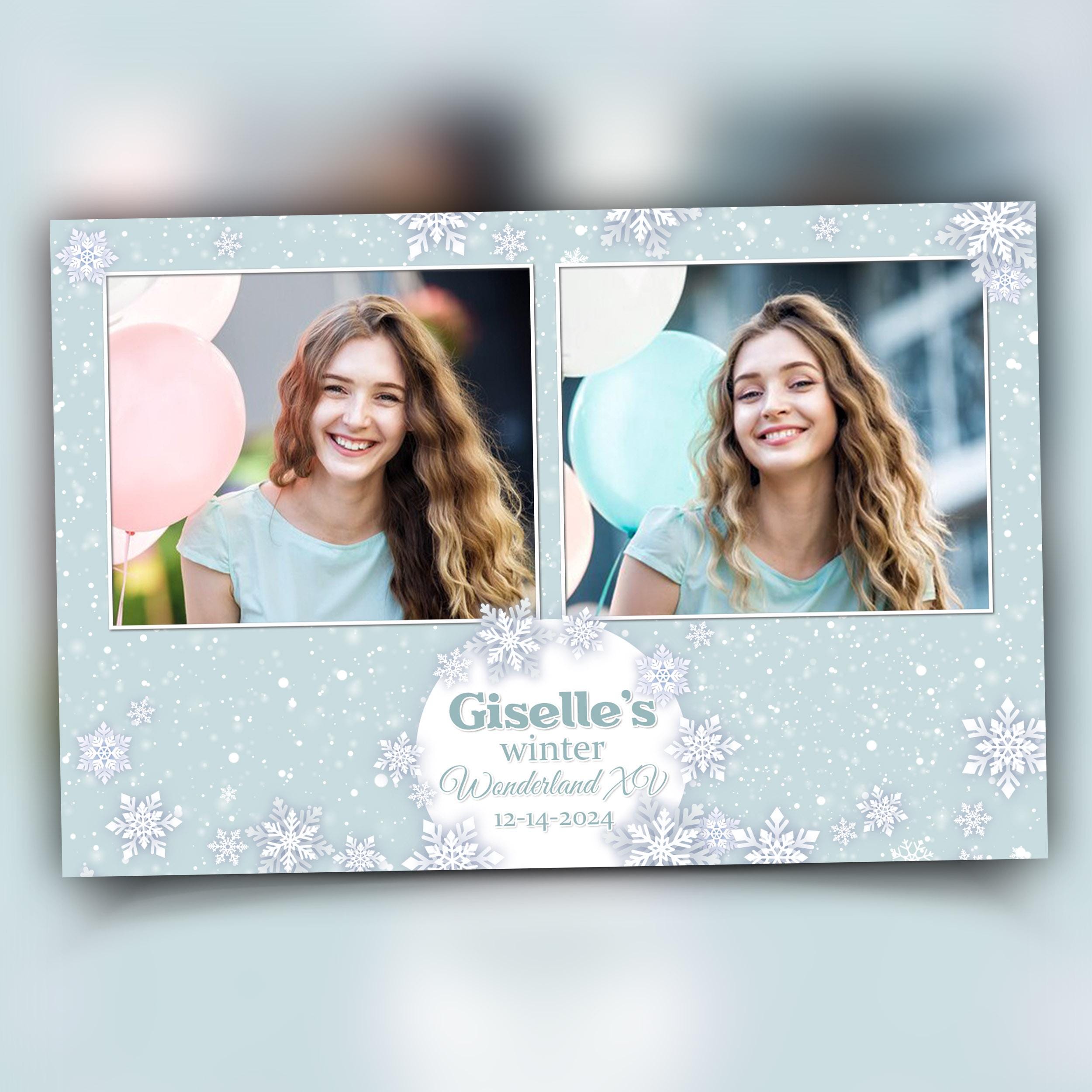 Winter Wonderland | XV Photobooth | Winter Wonderland Photo Booth | Winter Wonderland Photo Booth Template | Winter Wonderland XV | Birthday