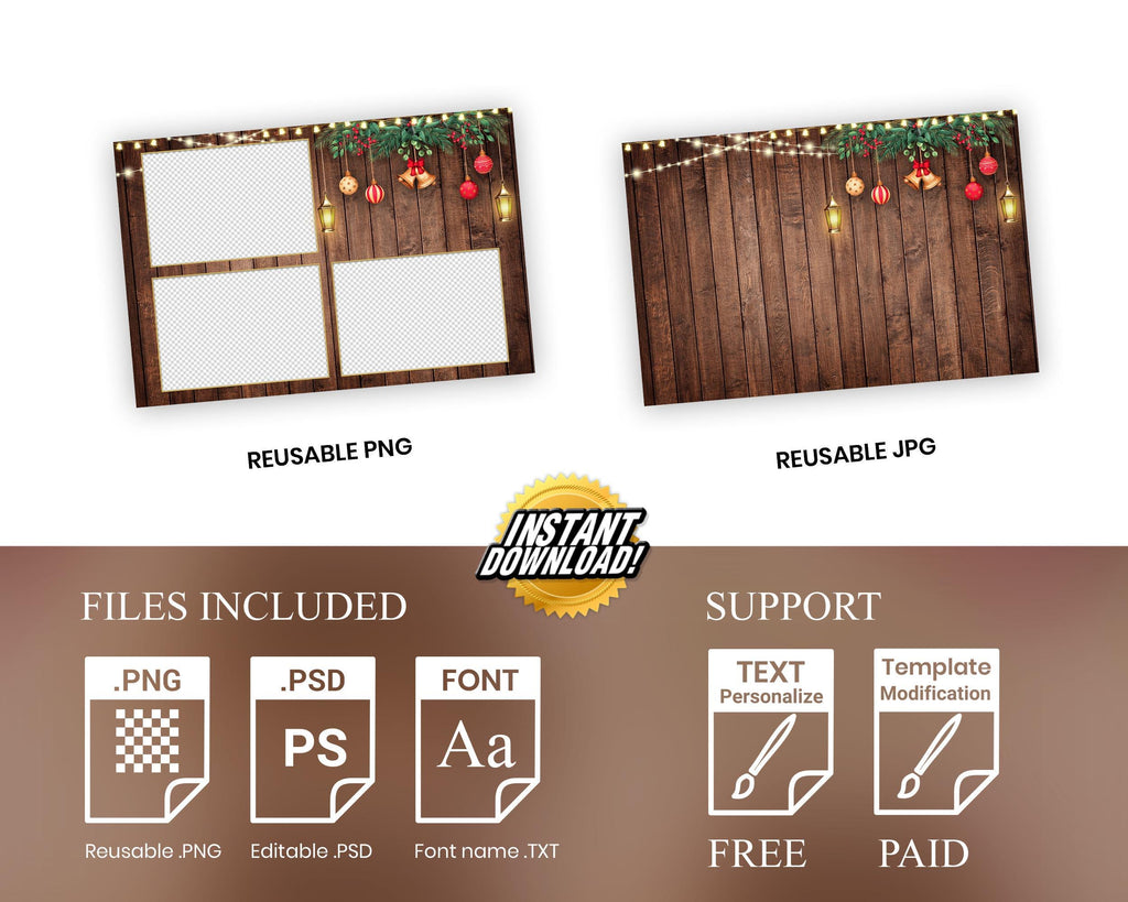 Christmas Photobooth Template, Christmas Photo Booth, Merry Christmas, Holiday Party, Xmas 636