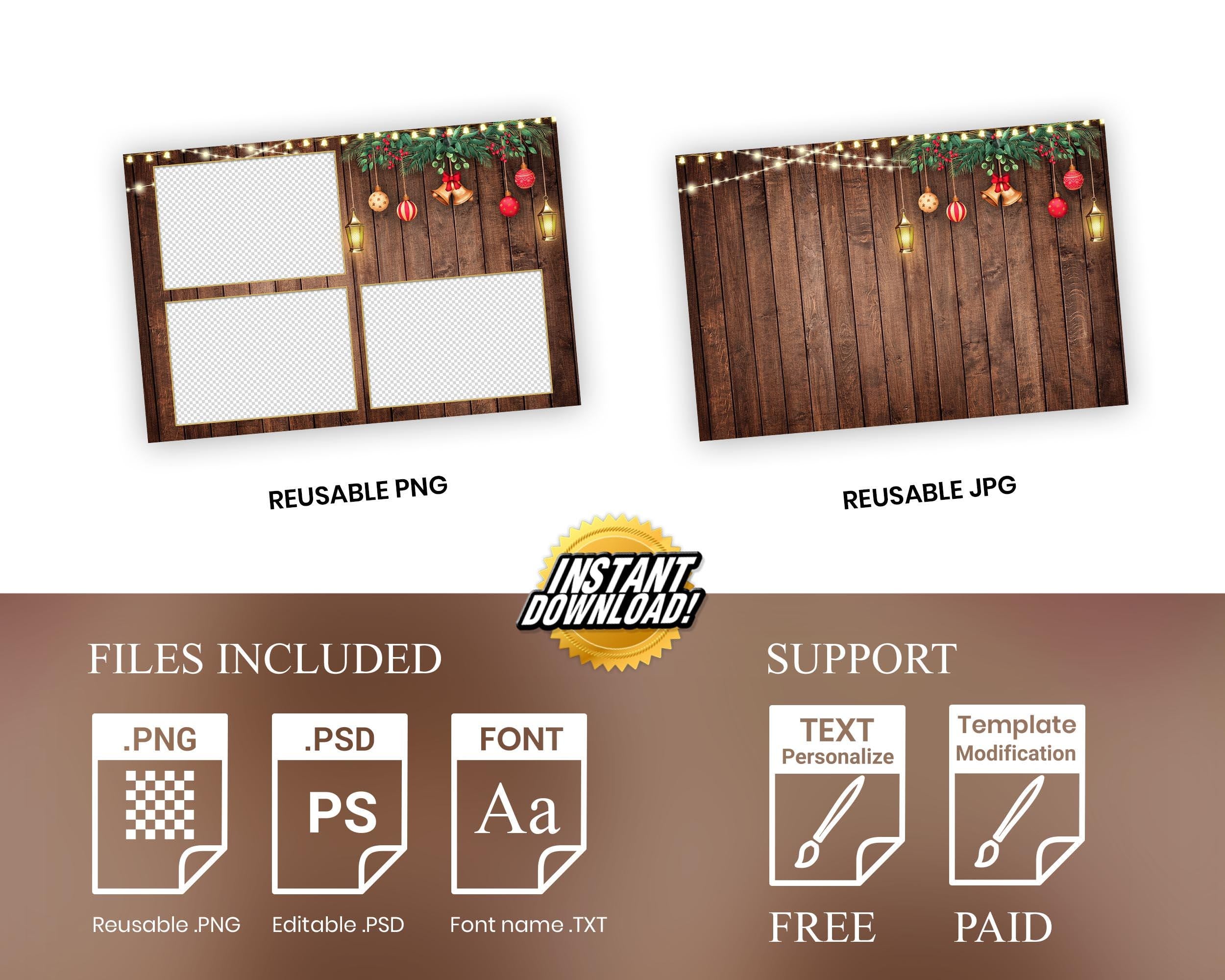Christmas Photobooth Template, Christmas Photo Booth, Merry Christmas, Holiday Party, Xmas 636