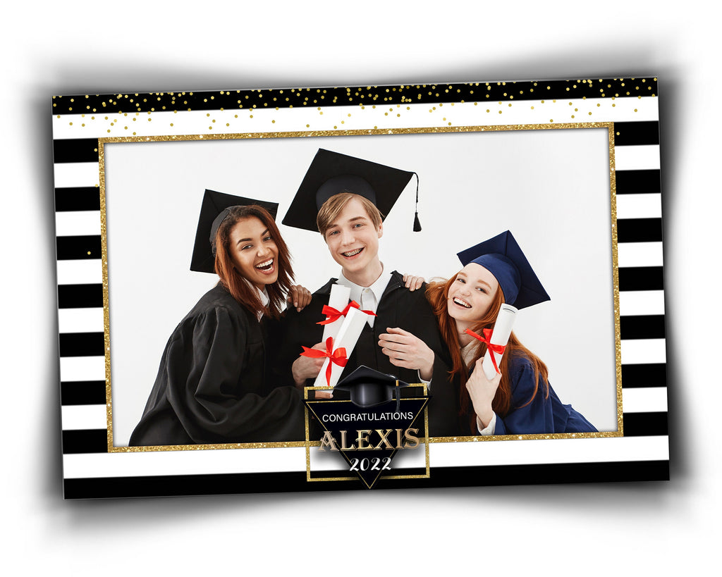 Graduation Ceremony Photobooth Template 4x6 class of 2023 Landscape single shot Photo booth Template PNG PSD XBDR