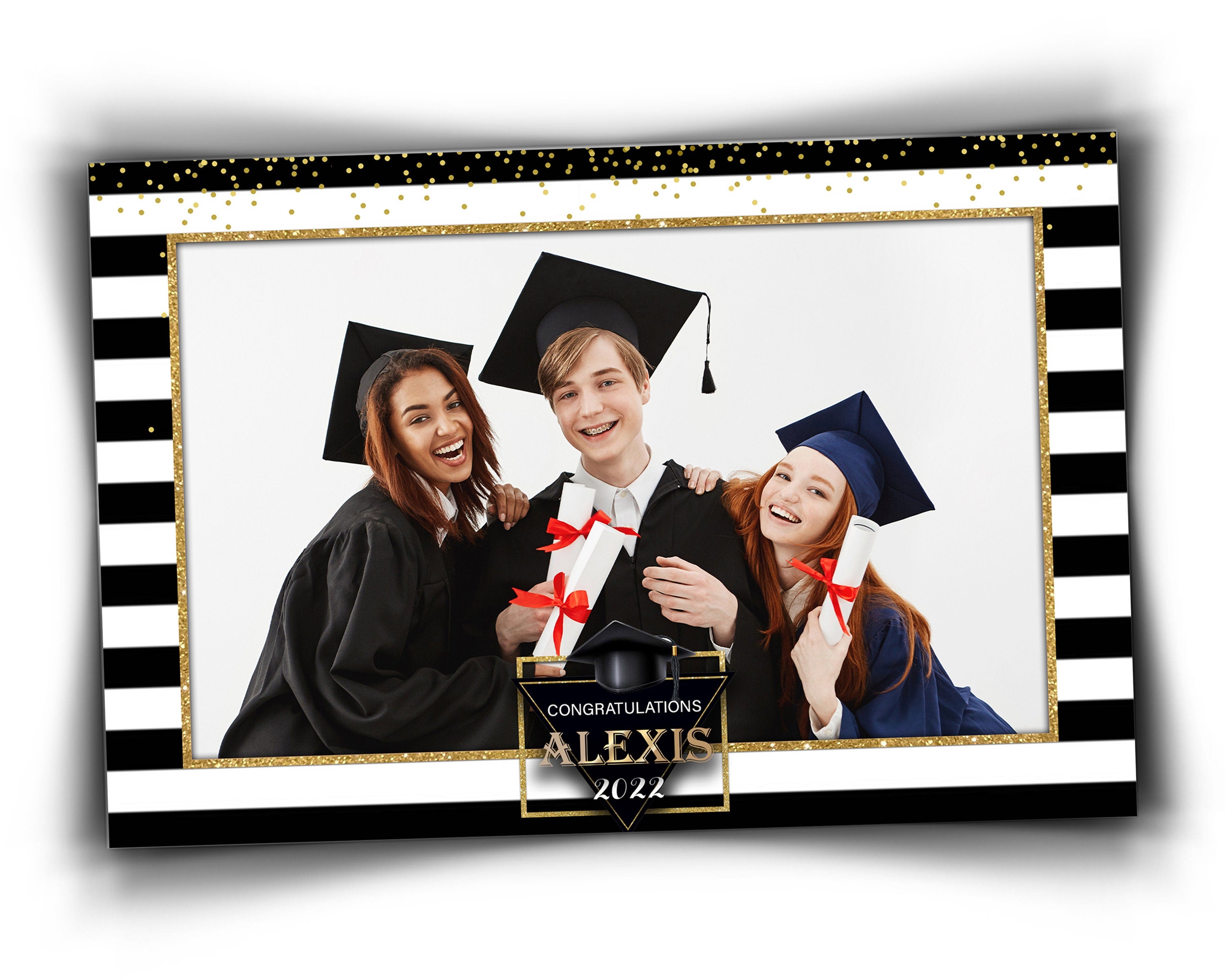 Graduation Ceremony Photobooth Template 4x6 class of 2023 Landscape single shot Photo booth Template PNG PSD XBDR