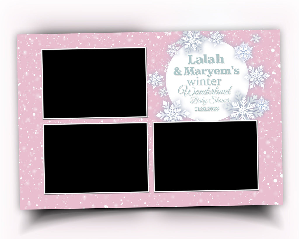 Photo Booth Template, Winter Wonderland, Winter Carnival 2021 4x6 3 photos