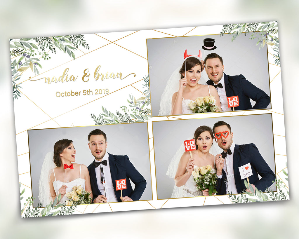 Wedding Photobooth Template, Floral Photobooth Template, 4x6 Wedding Photo booth Template, Sweet Sixteen, Sweet 16, Bridal Shower, 4x6