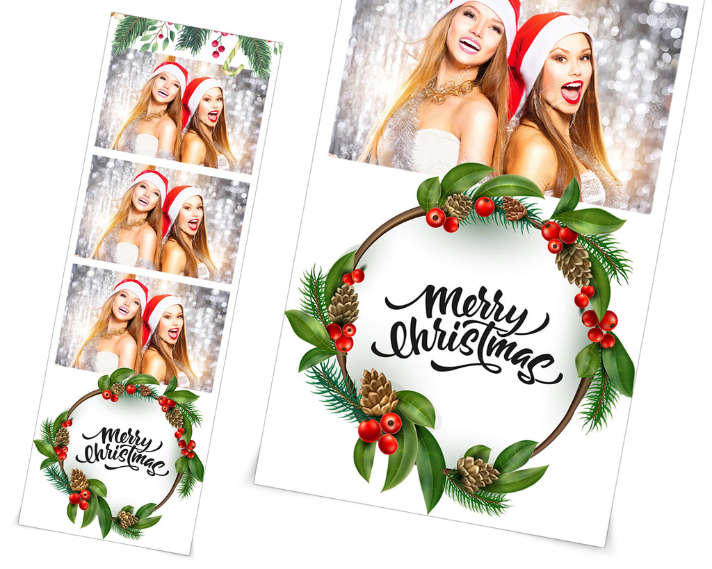 Photo Booth Template Merry Christmas Party Photobooth Template 2x6 Photo Strips