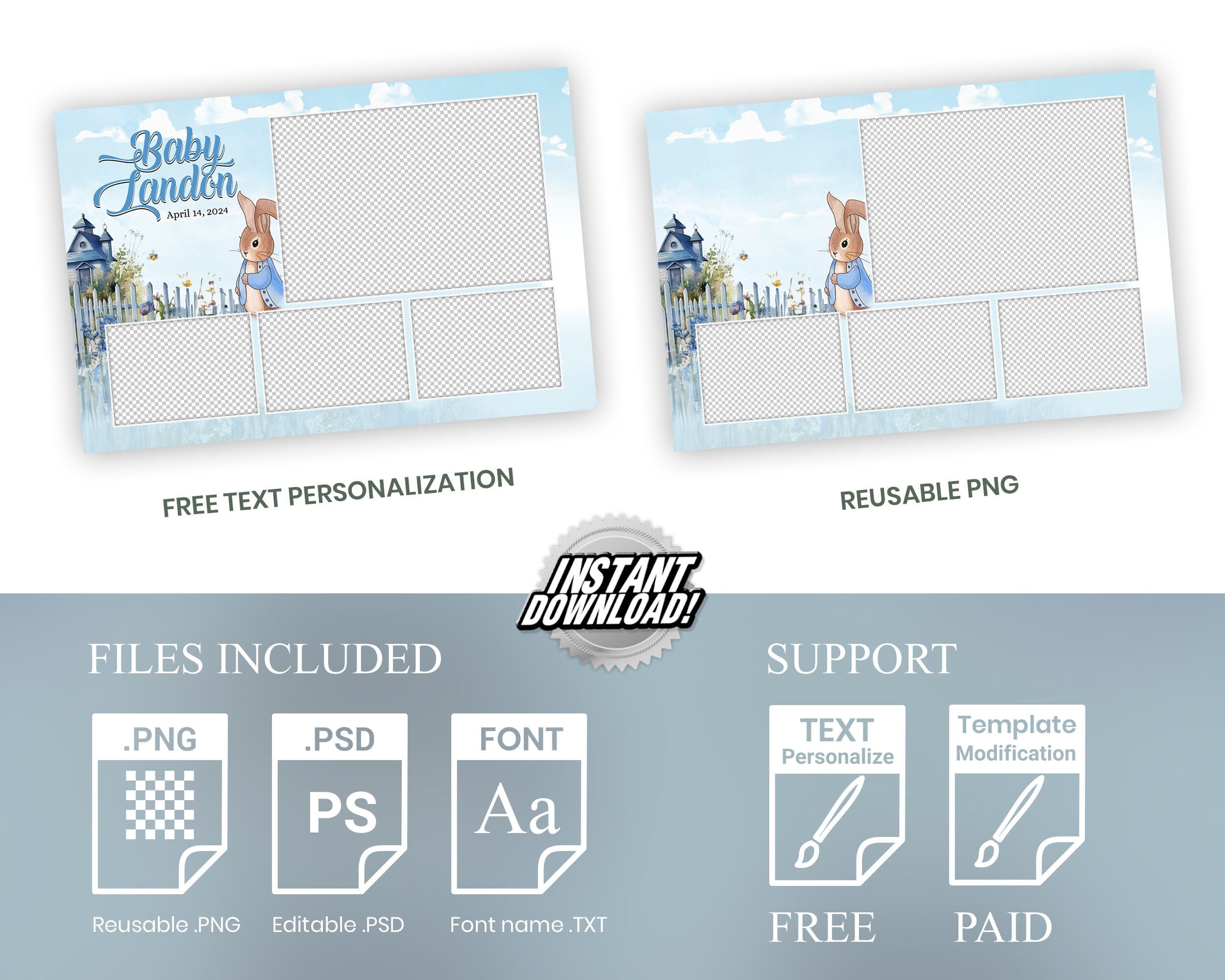 Baby Shower Photobooth Template Babyshower photo booth template 1060