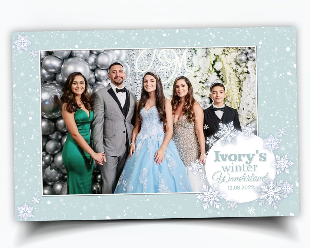 Photo Booth Template, Winter Wonderland, Winter Carnival 2021 4x6 Single photo