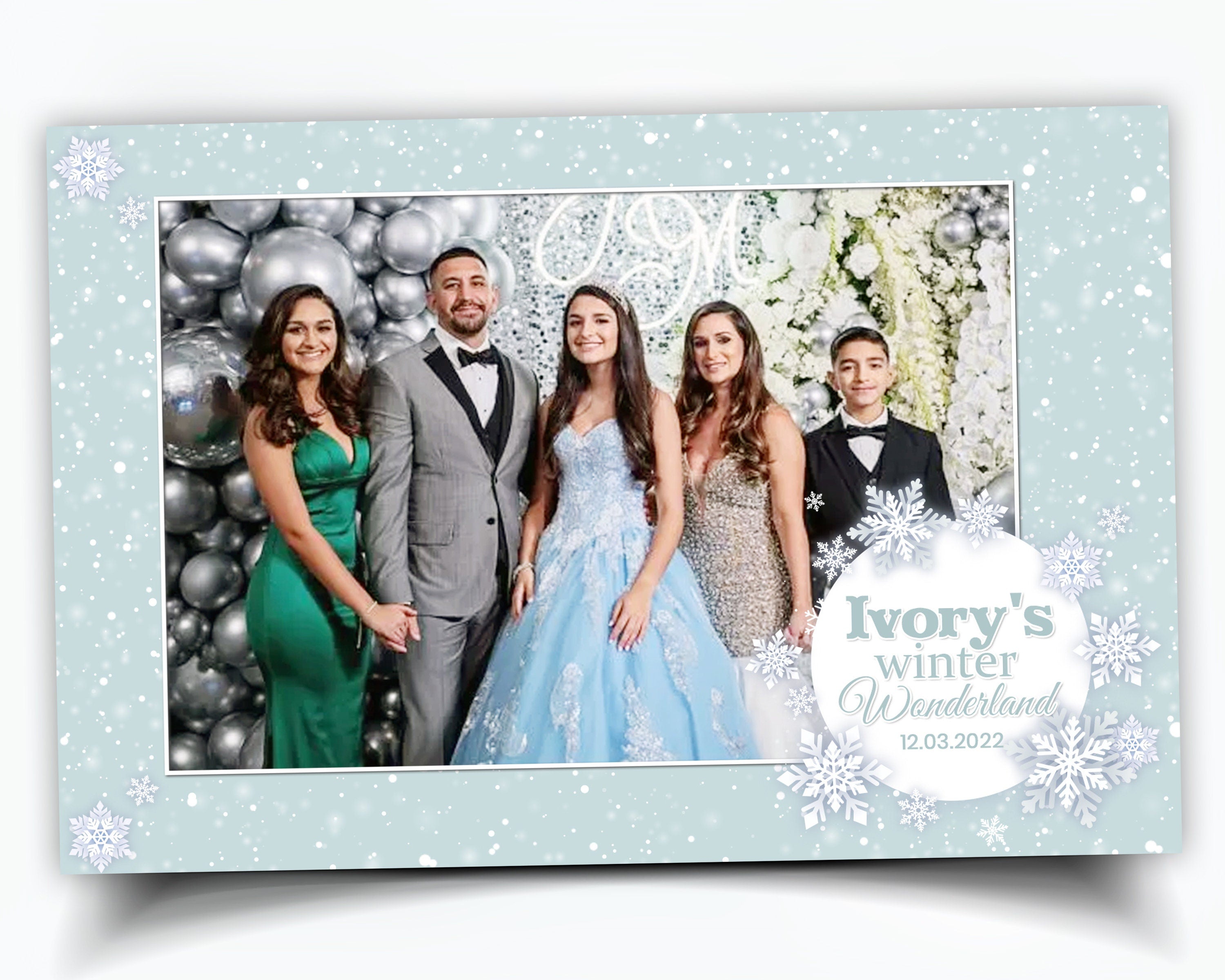 Photo Booth Template, Winter Wonderland, Winter Carnival 2021 4x6 Single photo