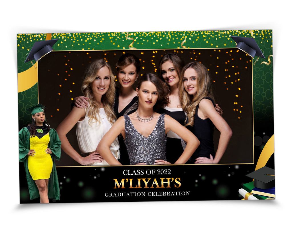 Photobooth Template Graduation, Class of 2022, Grad Photo Booth Template, Prom photo booth PNG PSD 4x6 Single Photo