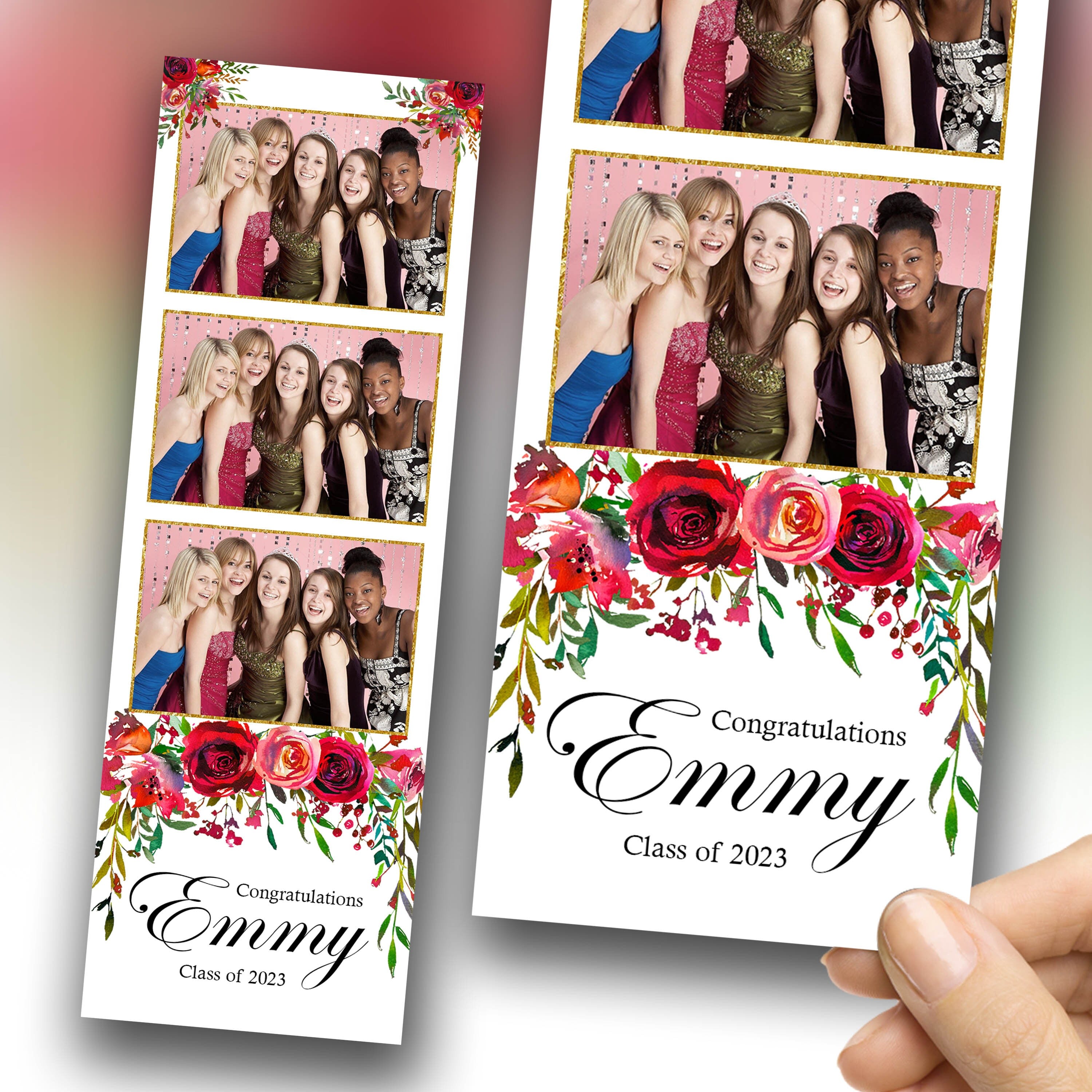 Class of 2024 Prom 2024 Photobooth Template 2x6 strip Class of 2024 Graduation Photo booth Template 61