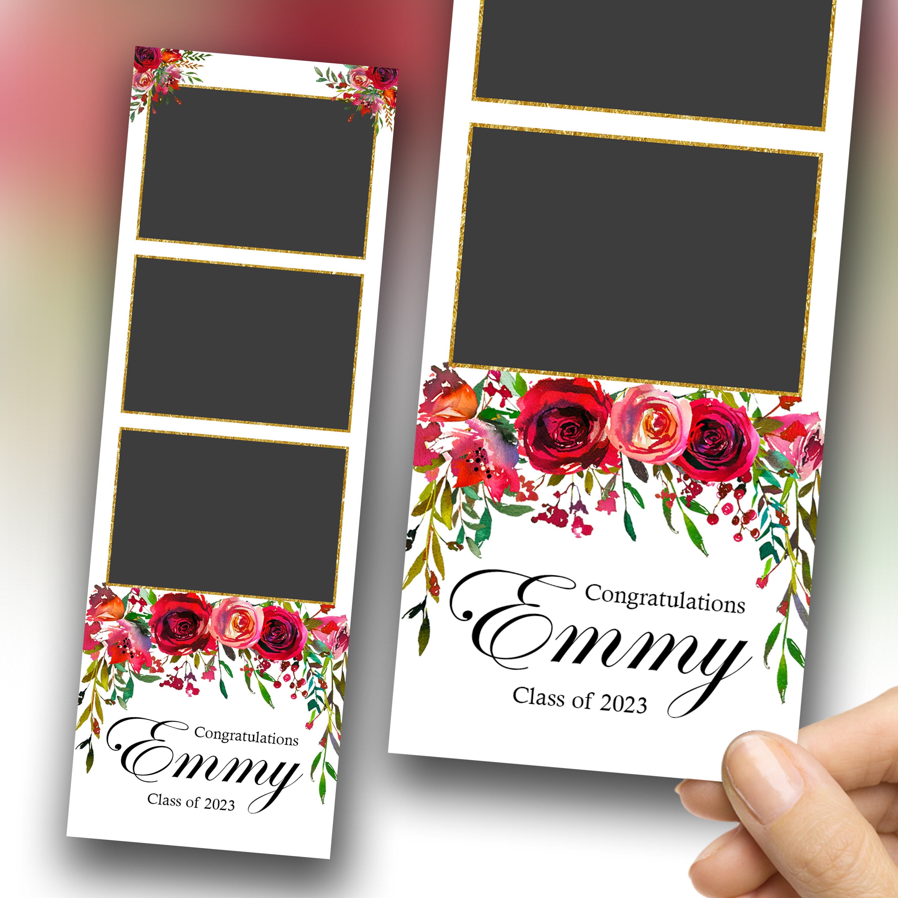 Class of 2024 Prom 2024 Photobooth Template 2x6 strip Class of 2024 Graduation Photo booth Template 61