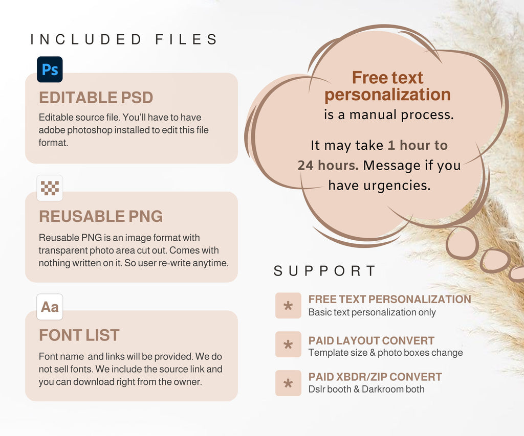 Birthday Photo Booth Template / Editable Birthday Photobooth Template 4x6 inch 1 Photo Boomerang included FONT file