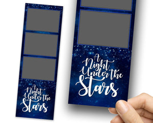 A Night Under The Stars, Night Party, Sweet 16 Photo Booth Template, Birthday Party, Blue Stars, Stars Photobooth Template, 1081