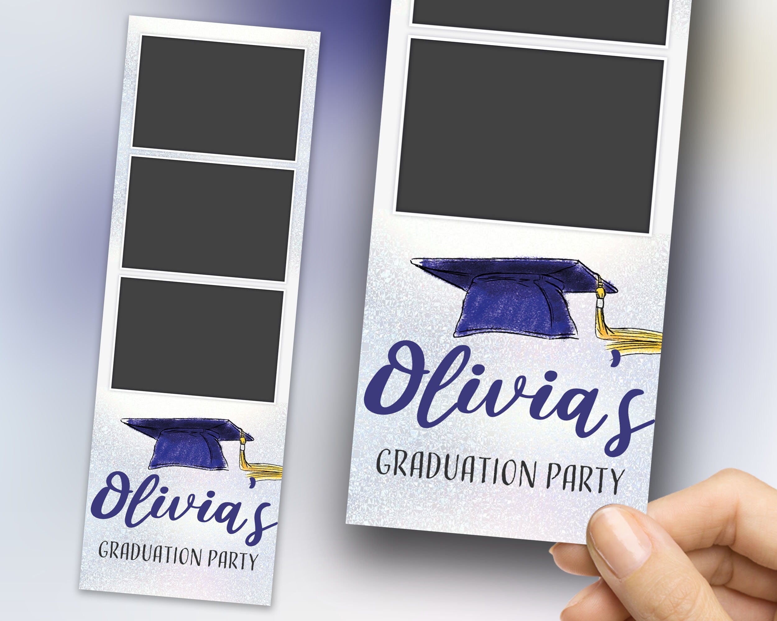Graduation Photo Booth Template, Graduation Photobooth Template, Class of, Prom, Blue 1101