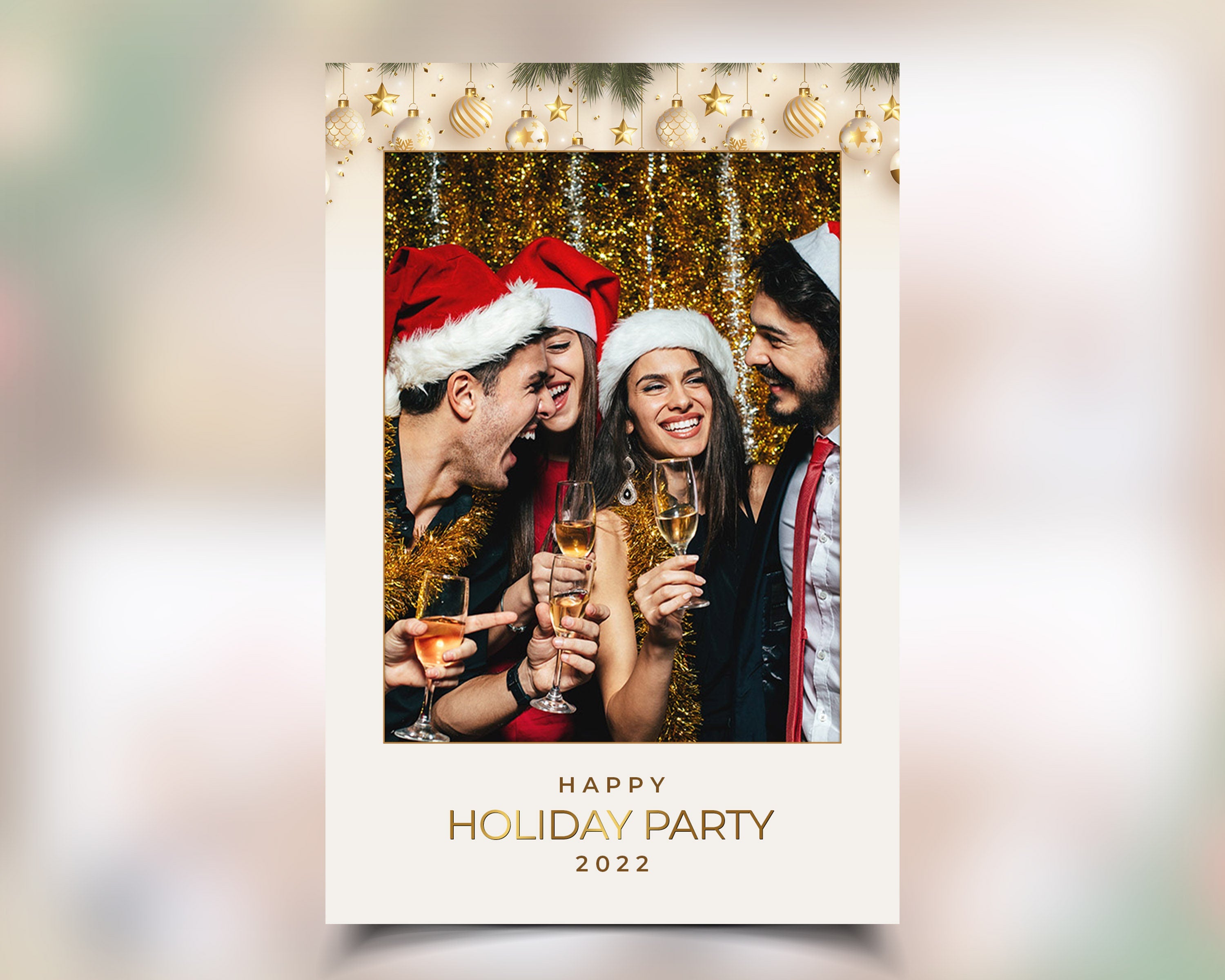 Christmas Photobooth Template HolidayPhoto Booth Xmas CM2