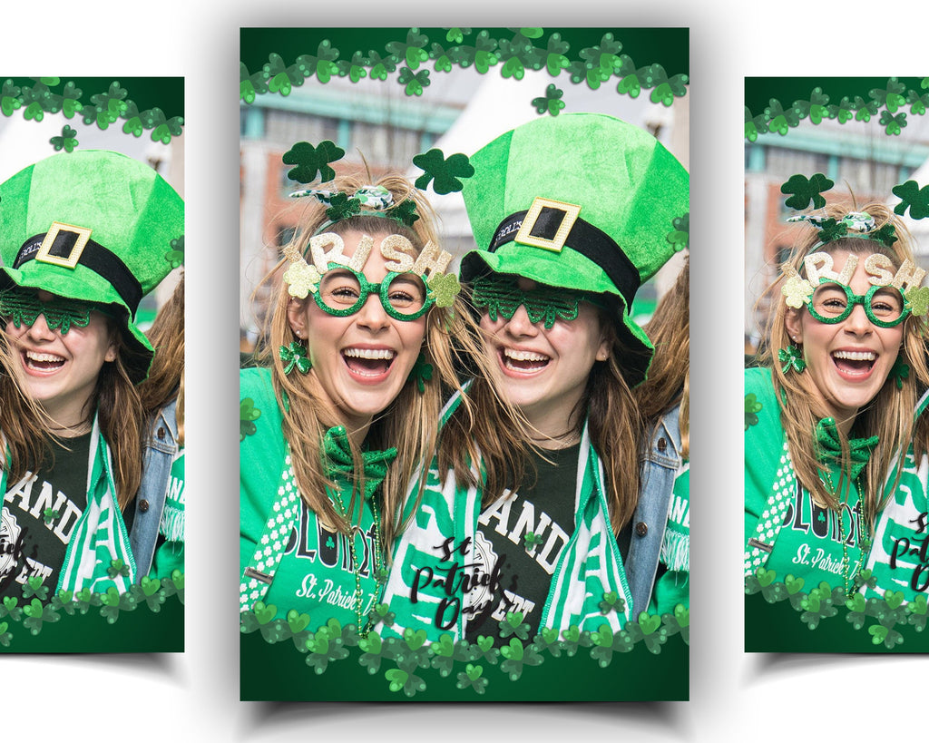 St. Patrick's Day Photobooth Template, St. Patricks Day Photo Booth, Saint Patricks Overlay