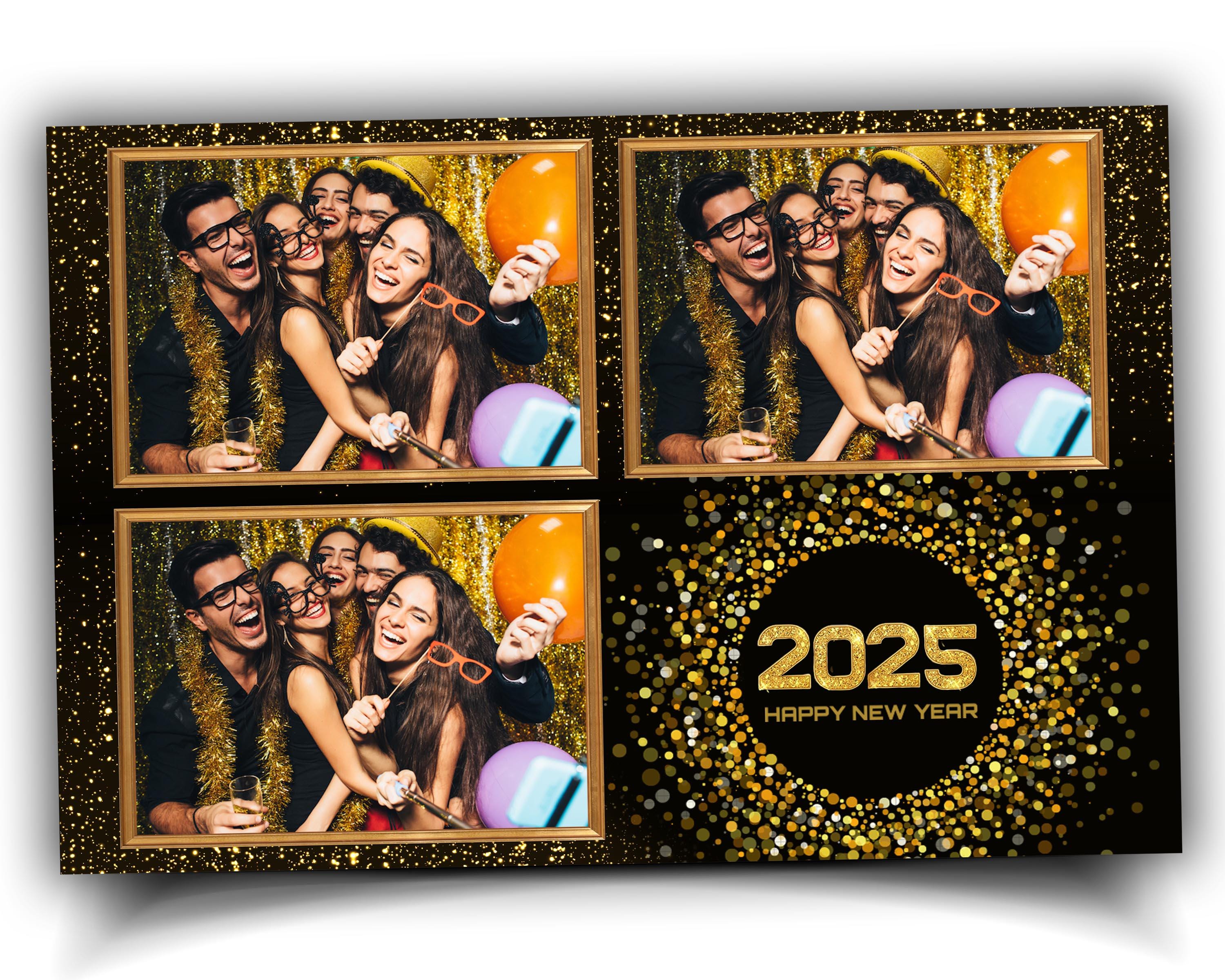 2025 New Year Photobooth Template | New Year Party | Holiday Party | 2025 Photo Booth Template | Happy New Year 2025