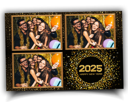 2025 New Year Photobooth Template | New Year Party | Holiday Party | 2025 Photo Booth Template | Happy New Year 2025