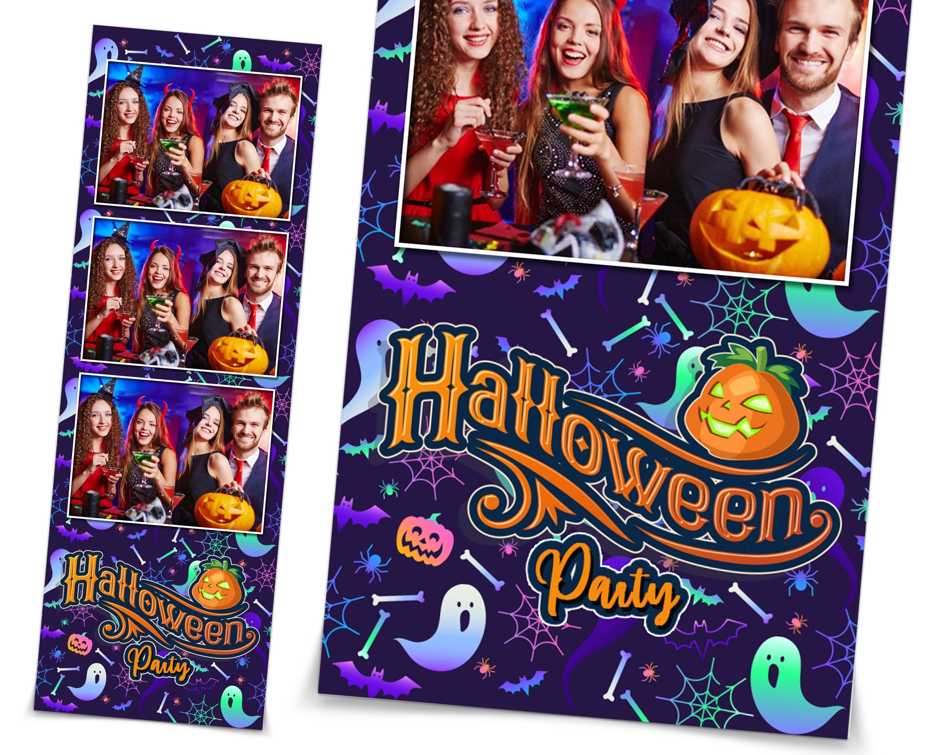 Halloween Photo Booth Template 2x6 Photobooth Pumpkin Template Strip