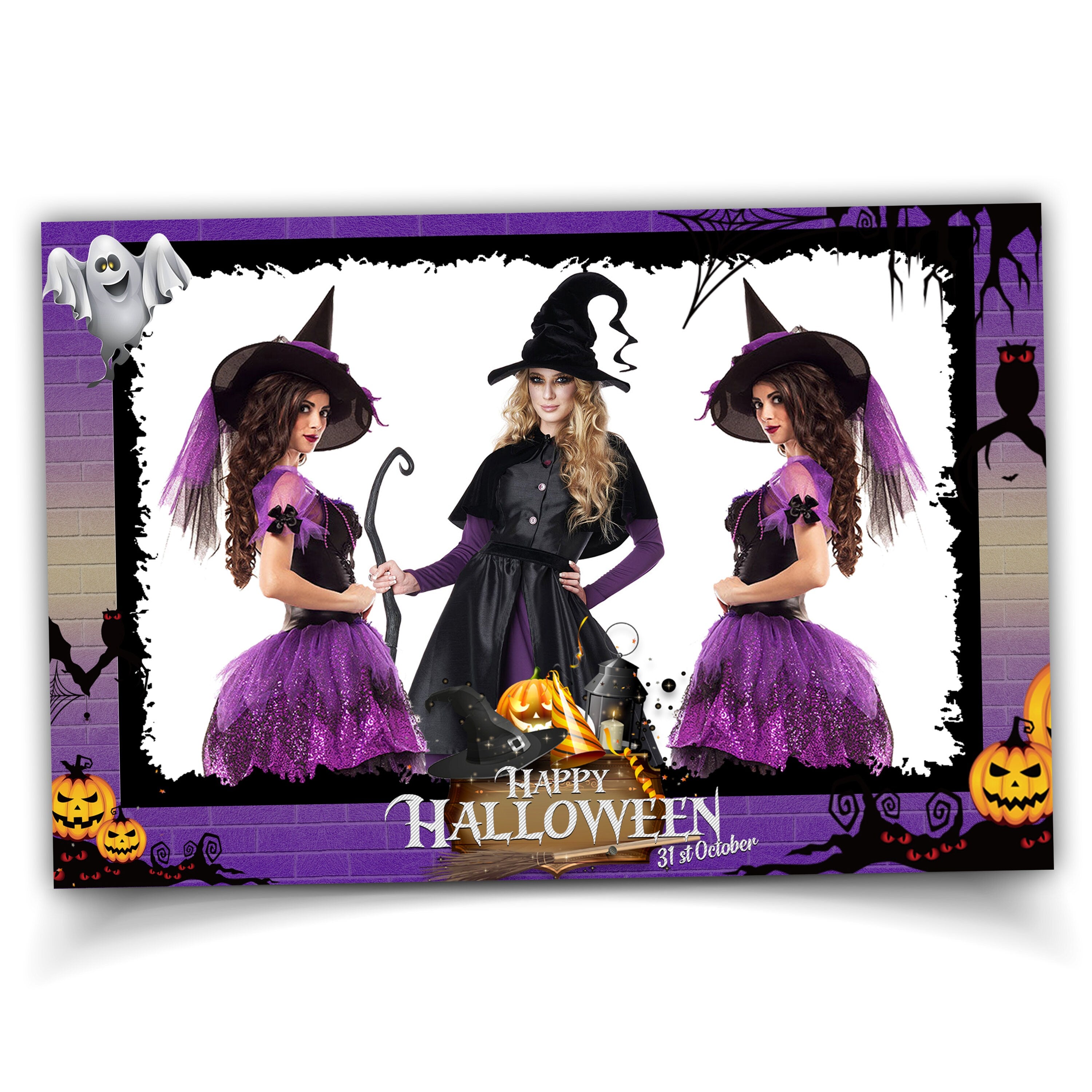 Halloween Photo Booth Template 4x6 Photobooth Pumpkin Template 4x6 Mirror Ipad booth Salsa Touchpix dslr darkroom