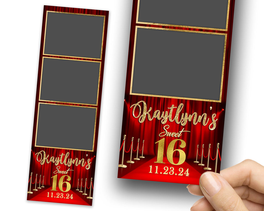 Sweet 16 Photobooth Template, Quinceanera Photo Booth Template, 2x6 strip, Birthday, Mis Quince, Quince Photobooth 1421