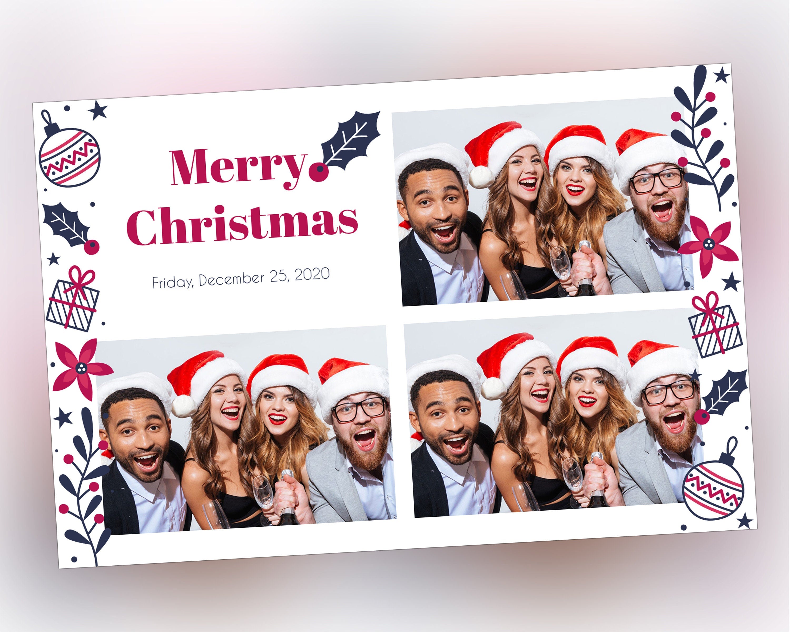 Christmas Photo Booth Holiday Photobooth Merry Christmas Party Xmas