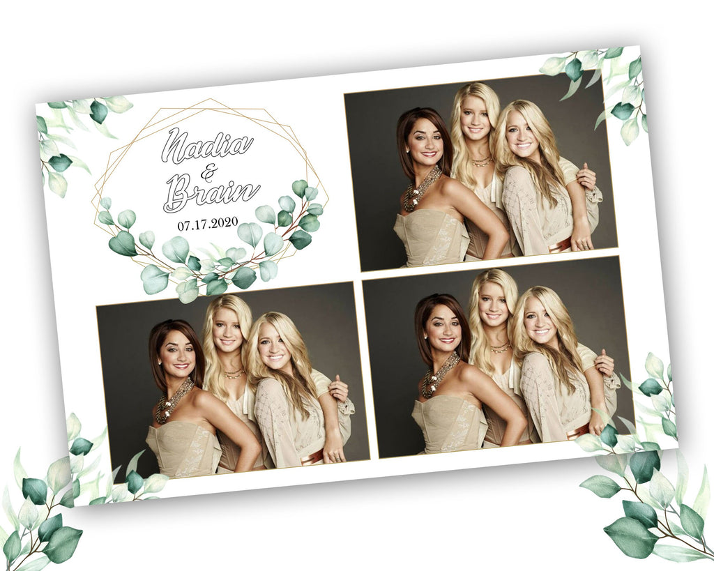 Wedding Photobooth Template, Floral Photobooth Template, 4x6 Wedding Photo booth Template, Sweet Sixteen, Sweet 16, Bridal Shower, 4x6