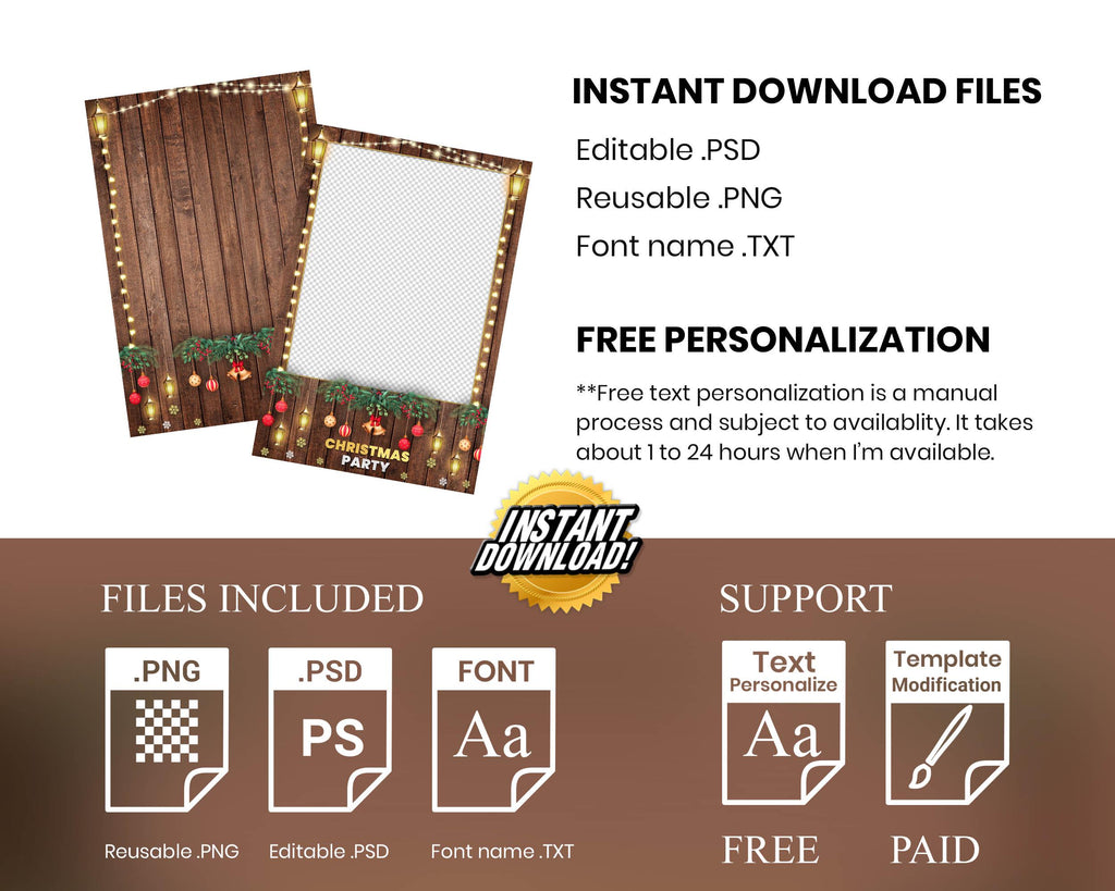 Christmas Photobooth Template, Christmas Photo Booth, Merry Christmas, Holiday Party, Xmas 636