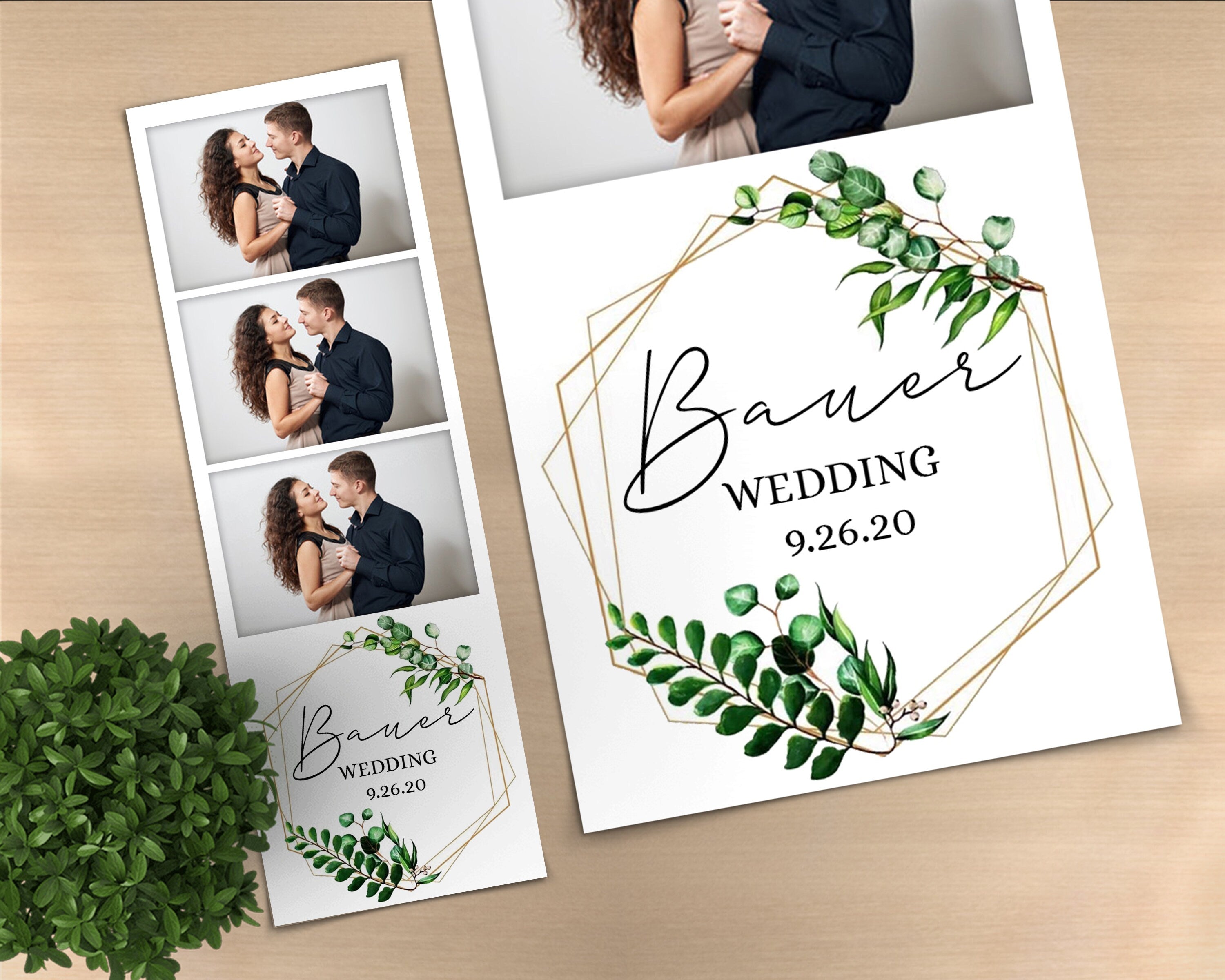 Wedding Bridal Shower Sweet 16 Floral Anniversary Photo Booth Template 2x6 Photobooth Template with xbdr psd png jpg and mockup