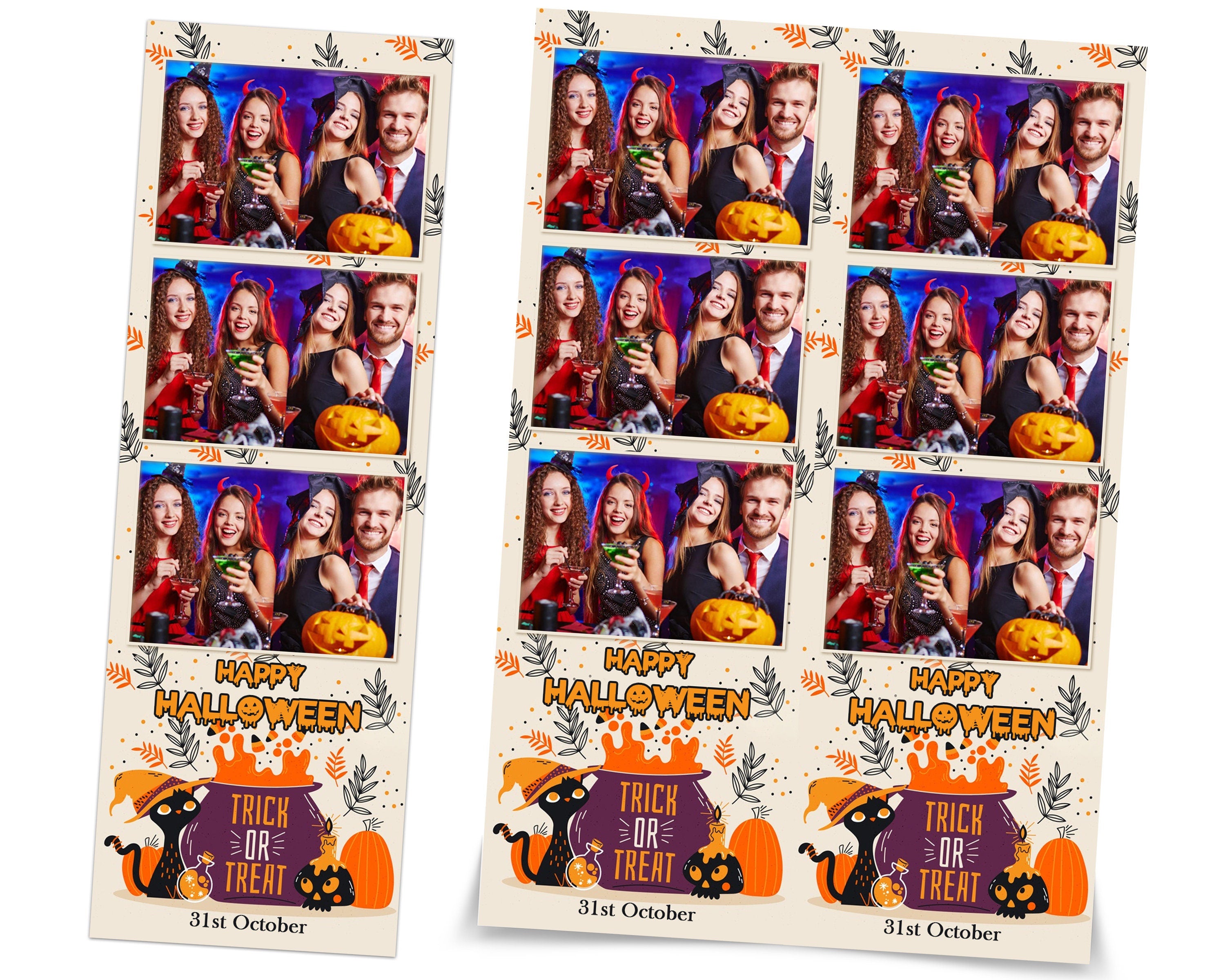 Halloween Photo Booth Template 2x6 Photobooth Pumpkin Template Strip