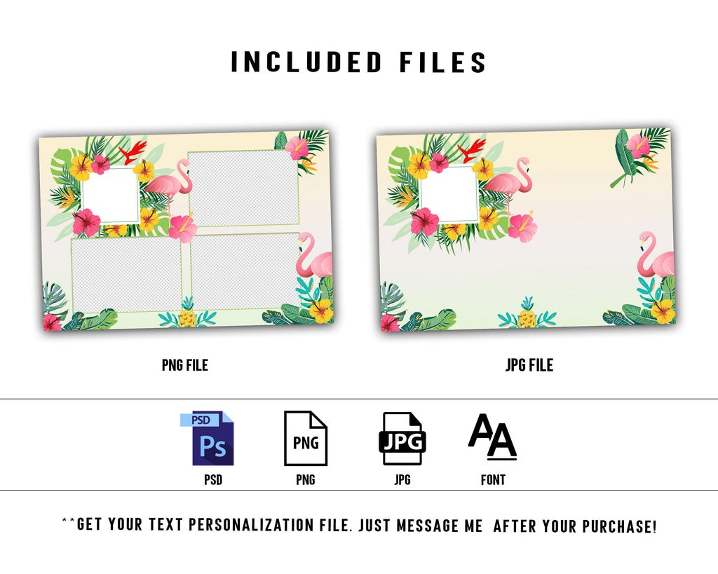 Beach Luau Photobooth Template, Hawaiian Luau Party, Aloha Party,  Photo Booth Template, Party, Photobooth, Photo Booth, Summer, Hanukkah