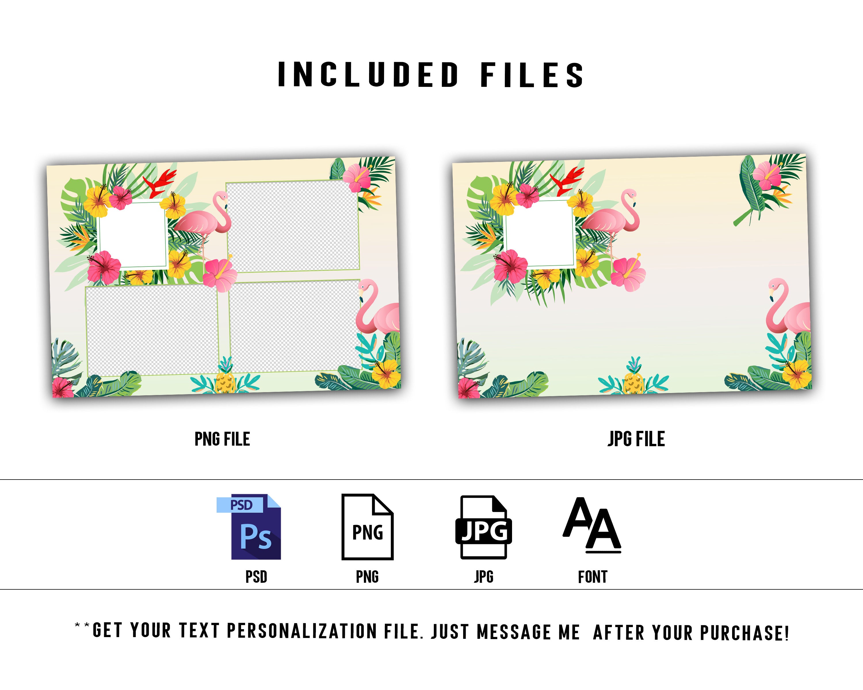 Beach Luau Photobooth Template, Hawaiian Luau Party, Aloha Party,  Photo Booth Template, Party, Photobooth, Photo Booth, Summer, Hanukkah